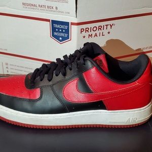 Black/Red/White Air Force 1